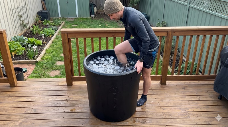 Ice Barrel 300 upright cold plunge barrel