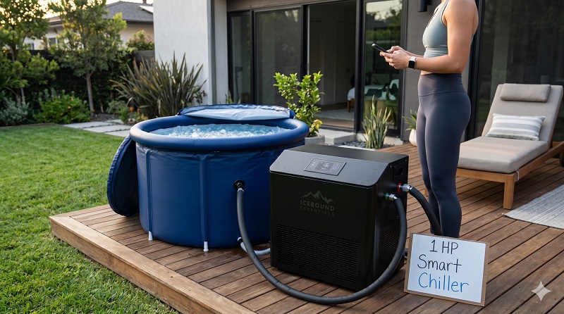Icebound Essentials 1 HP smart cold plunge chiller