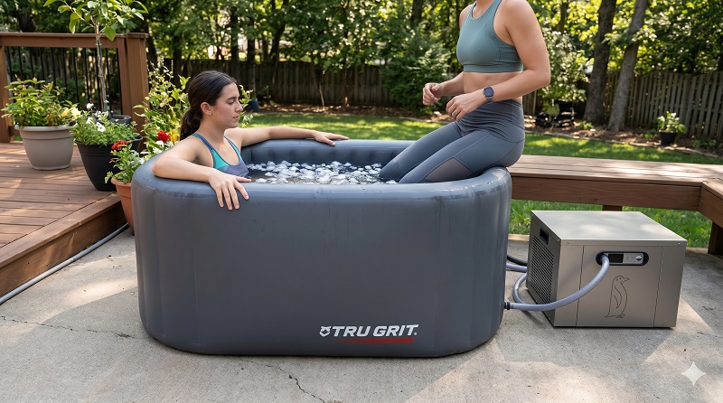 Tru Grit Cold Tub affordable inflatable cold plunge with chiller