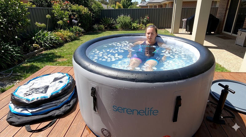 SereneLife portable inflatable cold plunge pod