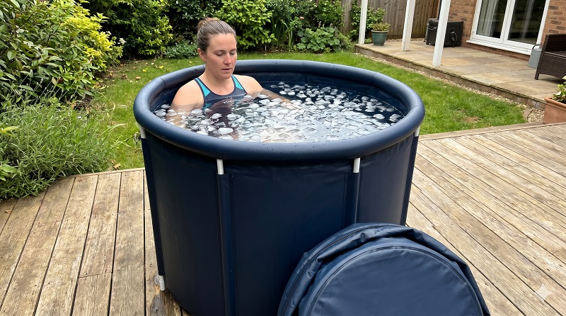The Cold Pod XL folding ice bath tub