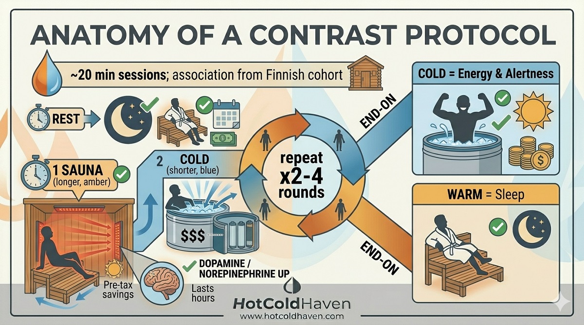Anatomy of a contrast therapy protocol infographic